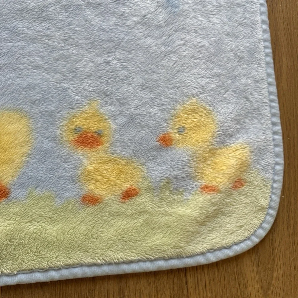 Carters Plush Mom Baby Ducks Duck Blanket Blue Cloud Dragonfly Lovey